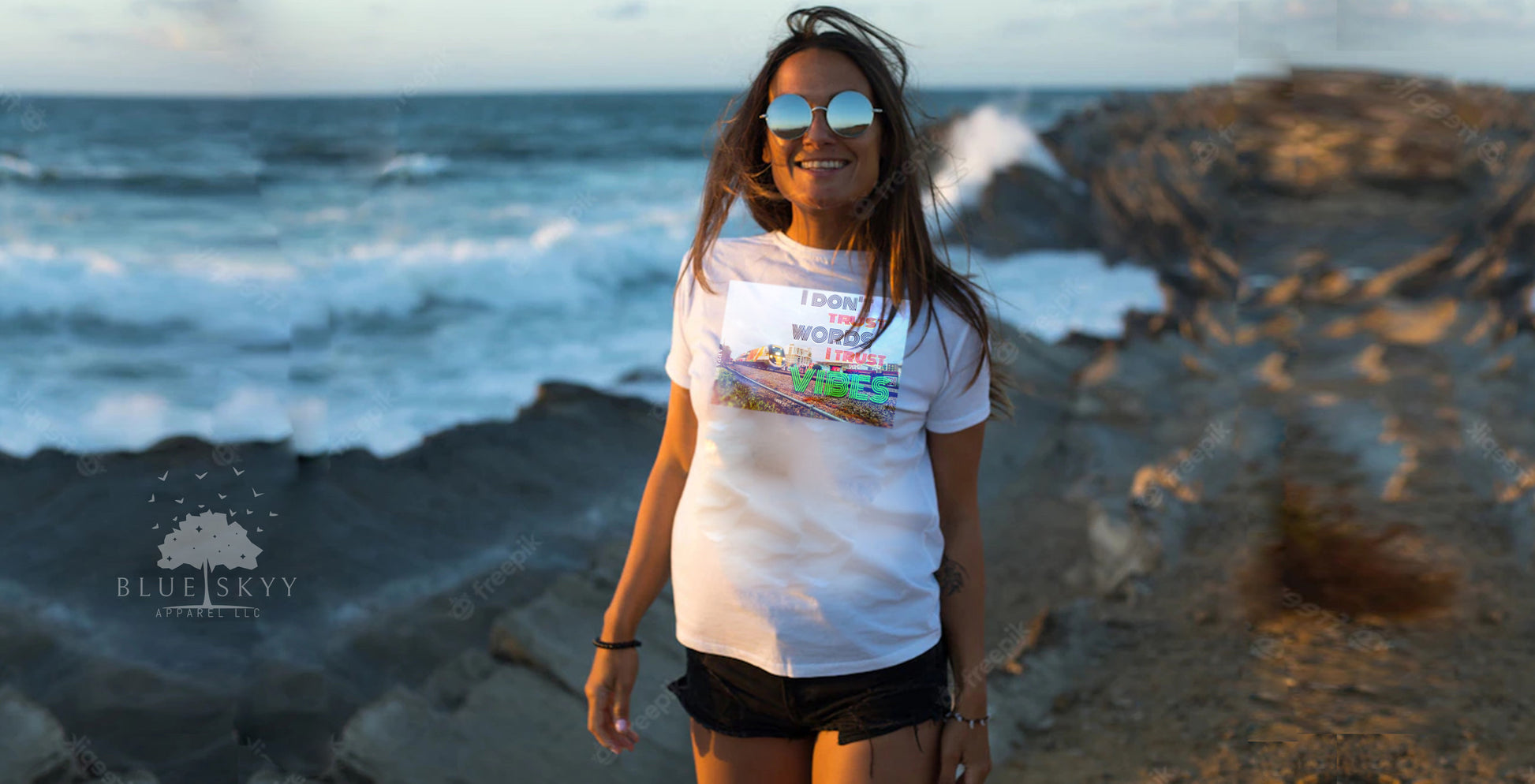 Blue Skyy Apparel: I DON'T TRUST WORDS, I TRUST VIBES! image 0